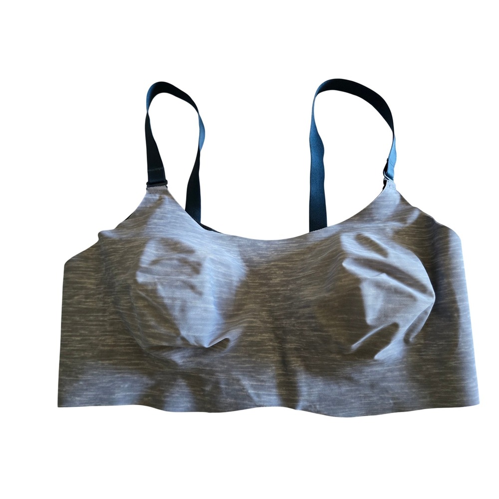 Knix XL Evolution‎ Bra Grey Reversible Wireless Bralette Size 7